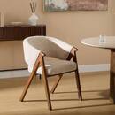 Poltrona "Amza" Hevea, Avorio / Noce Ivoire / noyer