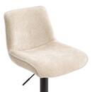Set di 2 sgabelli da bar girevoli "Cirea" Acciaio, Crema, H.105 cm Crema