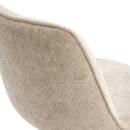 Set di 2 sgabelli da bar girevoli "Cirea" Acciaio, Crema, H.105 cm Crema