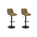 Set di 2 sgabelli da bar girevoli "Cirea" Acciaio, Bronzo, H.105 cm Bronzo