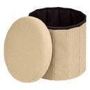Pouf di preparazione "Fink" D.38 cm Beige