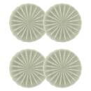 Set di 4 piatti per il pane "Romy" Gres, D.15,3 cm Verde
