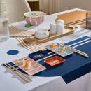 Set sushi "Nippon" 6 pezzi, Gres, 10x7,5 cm Multicolore