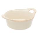 Pirofila rotonda "Terra sconosciuta" Gres, 16x12 cm, Beige Beige