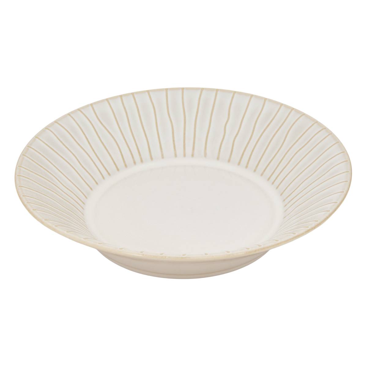 Set di 6 piatti fondi "Camille" Gres, Ø20 cm Bianco