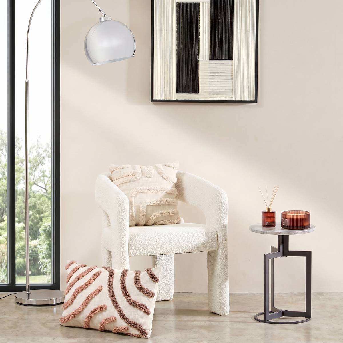 Cuscino "Hawki" Bianco, 40x40 cm Bianco