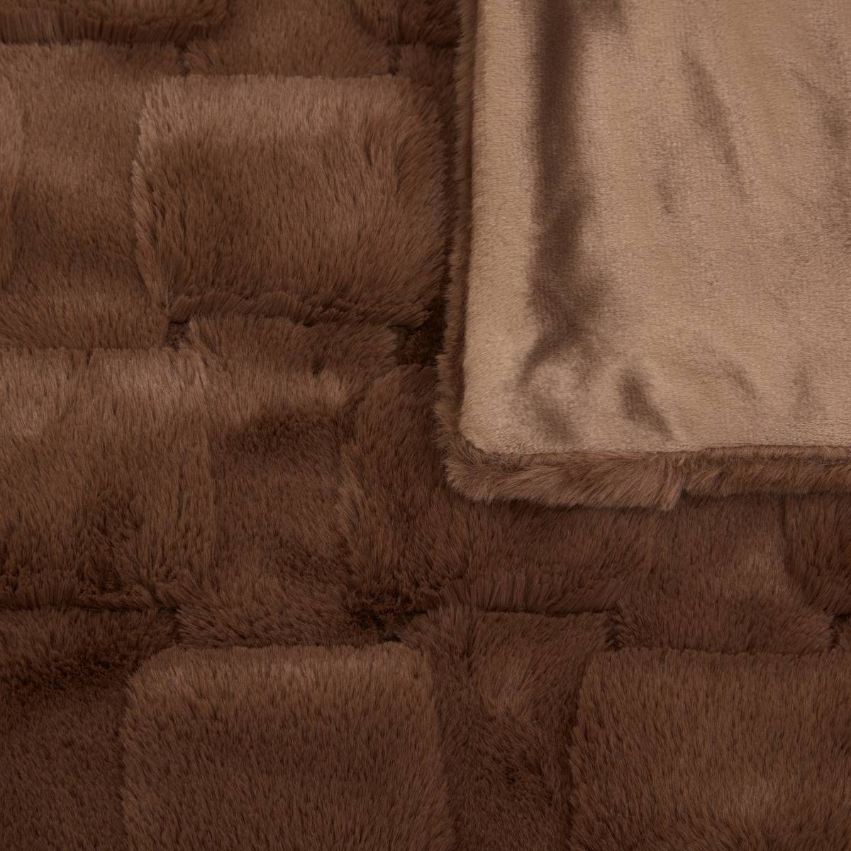 Plaid "Nalia" Marrone Tonka, 230x180 cm Marrone tonka