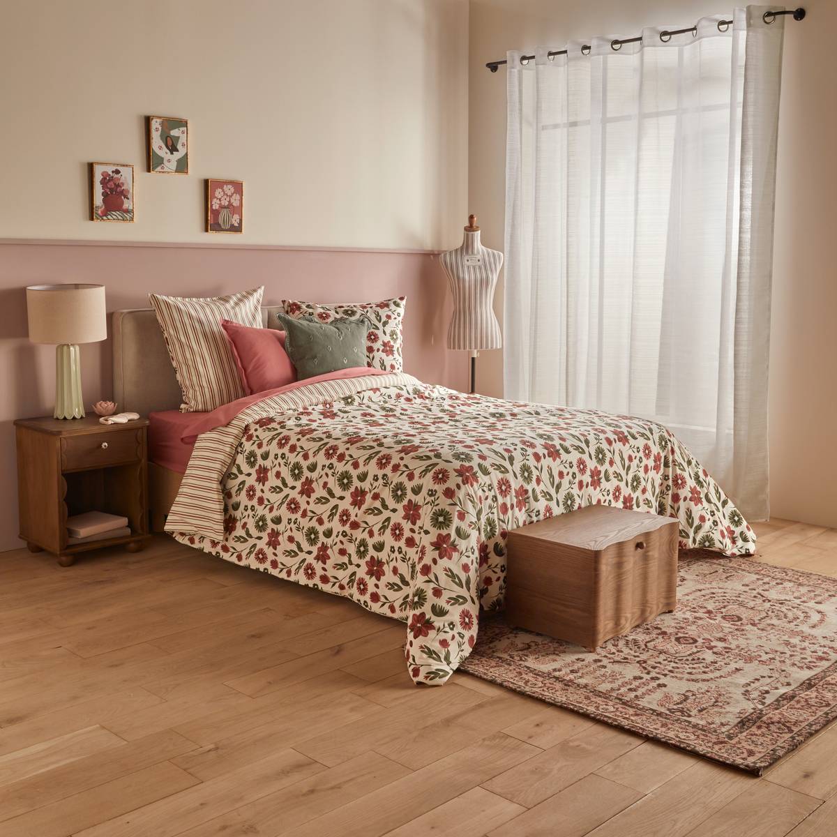 Completo letto  "Mona" Cotone, verde, 240x220 cm Verde