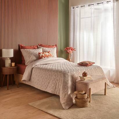 Parure da letto "amy" lino beige, 260x240 cm