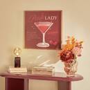 Tela neon con cornice "Crush" 48x48 cm, Bordeaux Bordeaux