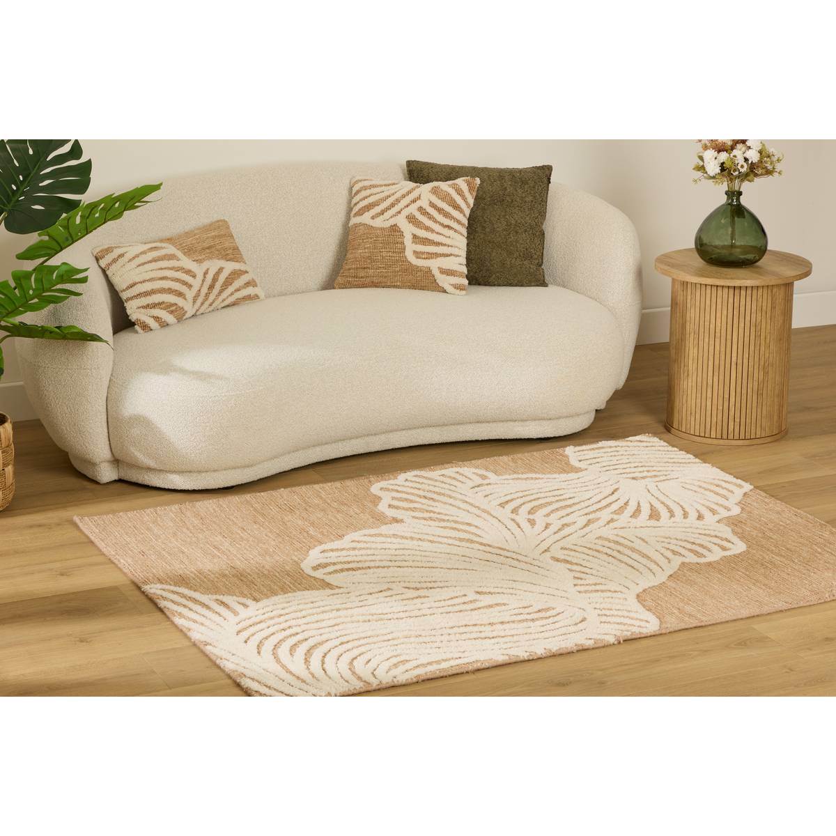 Tappeto "Loomia" Lino Beige, 170x120 cm Beige lino