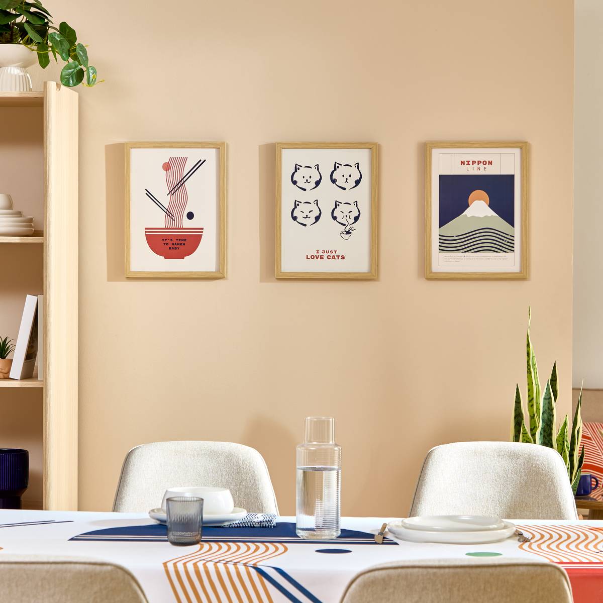 Stampa incorniciata "Nippon Line" 30x40 cm, Multicolore Modello A