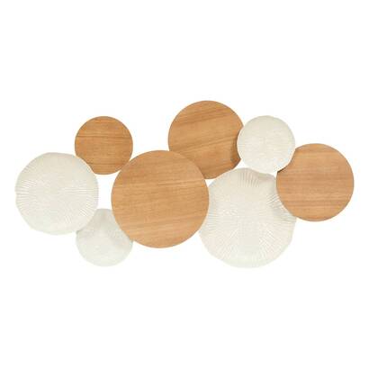 Decorazione da parete "talie" acciaio, beige lino