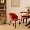 Set di 6 sedie "Celeste" Acciaio, Rosa terracotta Rosa terracotta