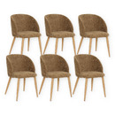 Set di 6 sedie "Celeste" Acciaio, Bronzo Bronzo
