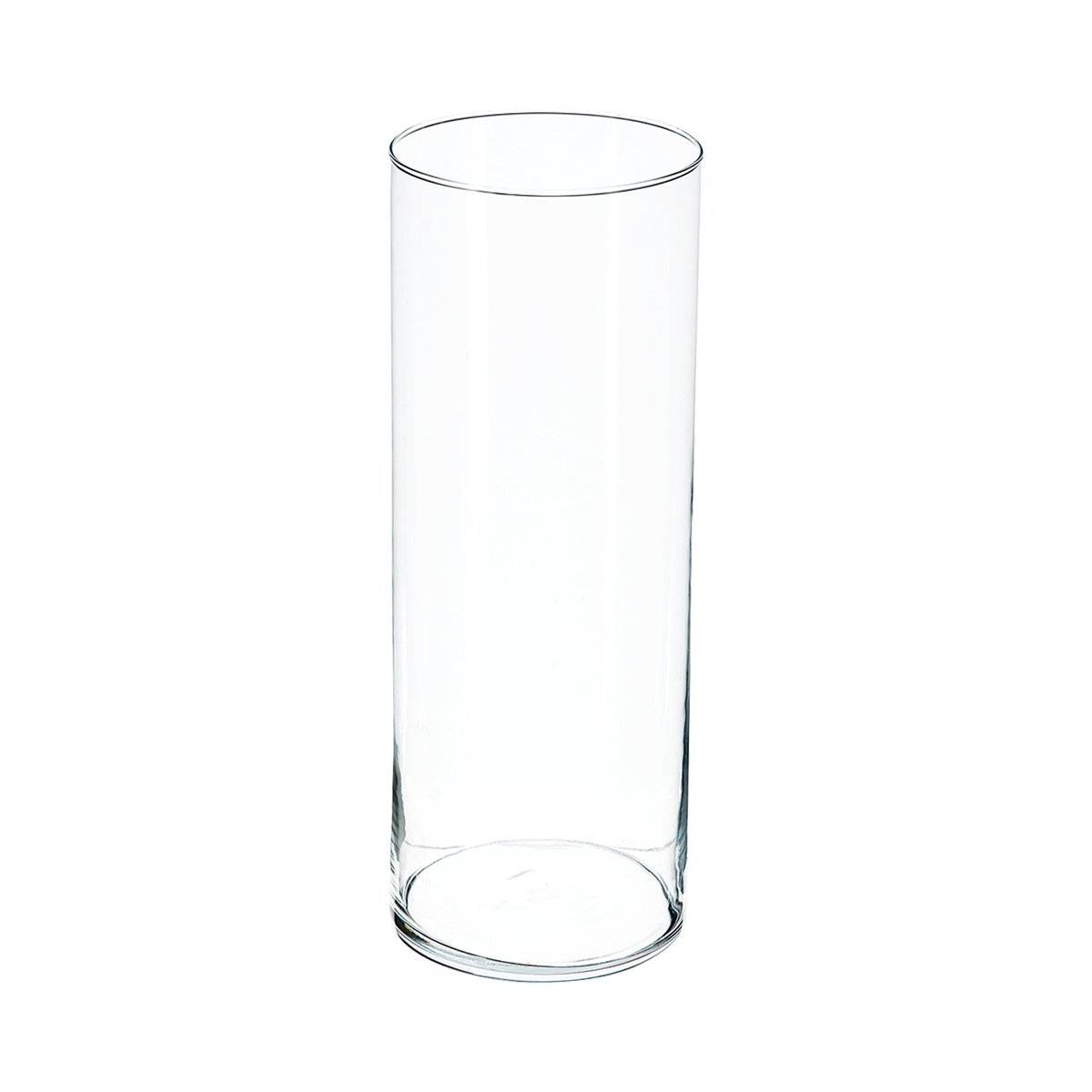 Vaso cilindrico, vetro H.40 cm Trasparente
