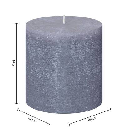 Candela rustica "olia" grigio, 663g