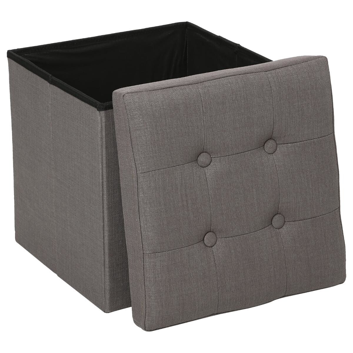 Pouf pieghevole "Lysandre" Grigio, 38x38 cm Grigio