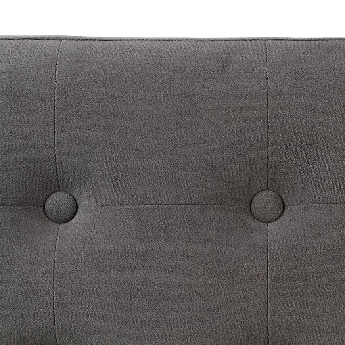 Pouf doppio pieghevole "Lysandre" Effetto velluto, Grigio ardesia, 76x38 cm Grigio ardesia