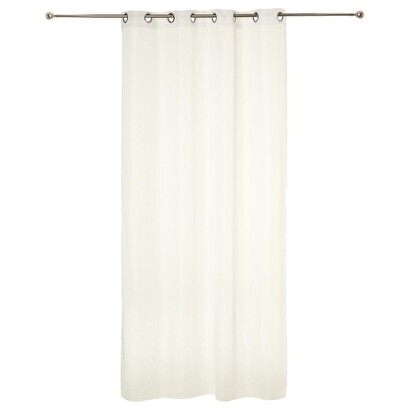 Tenda a righe bianco avorio, 140x240 cm