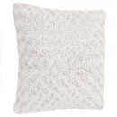 Cuscino in pelliccia riccia Beige, 45x45 cm Beige