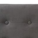 Pouf doppio pieghevole "Lysandre" Effetto velluto, Grigio ardesia, 76x38 cm Grigio ardesia
