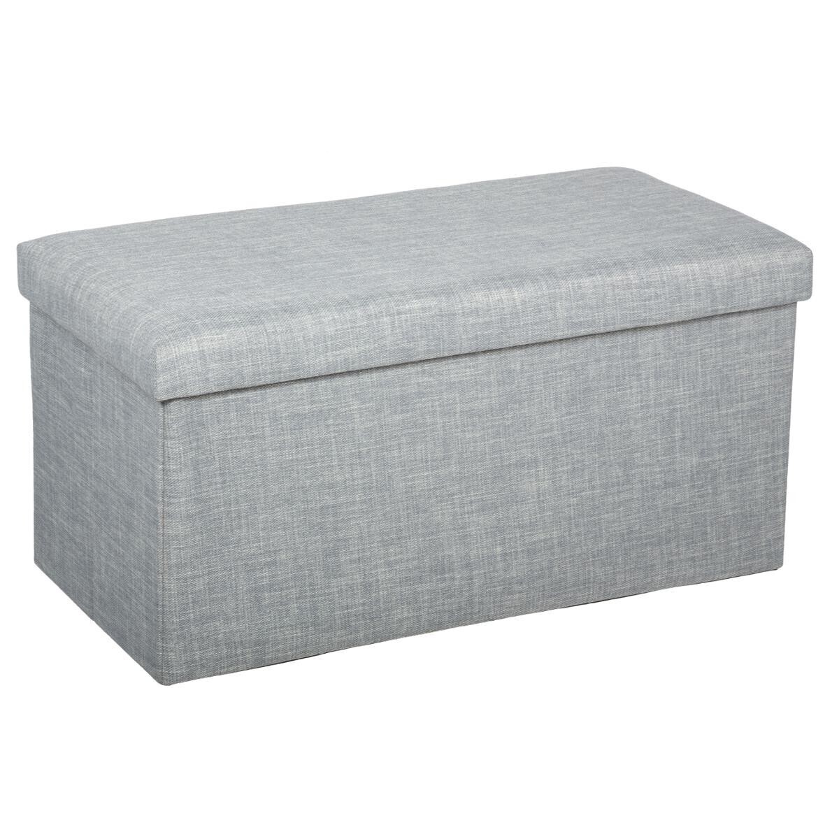 Pouf pieghevole doppio "Tomaz" Grigio topo Grigio topo