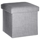 Pouf pieghevole "Tomaz" Grigio topo Grigio topo