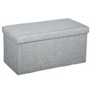 Pouf pieghevole doppio "Tomaz" Grigio topo Grigio topo