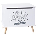 Baule per bambini in legno bianco Bianco, 58x38 cm Bianco