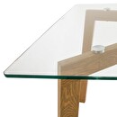 Tavolo da pranzo "Taho" Vetro temperato, L.150 cm Marrone