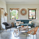 Poltrona "Keko" Rattan Legno naturale