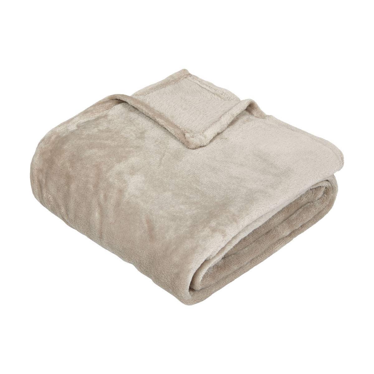 Plaid in flanella Beige, 130x180 cm Beige