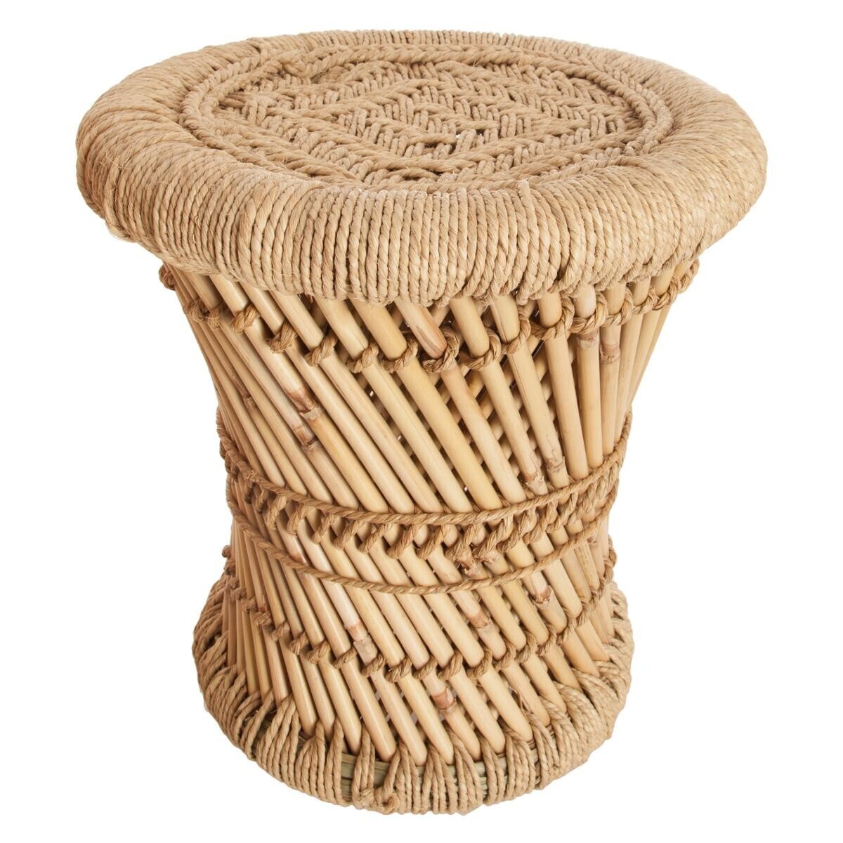 Tavolini impilabili "Ilyan" Bambù, D.30/37 cm Beige