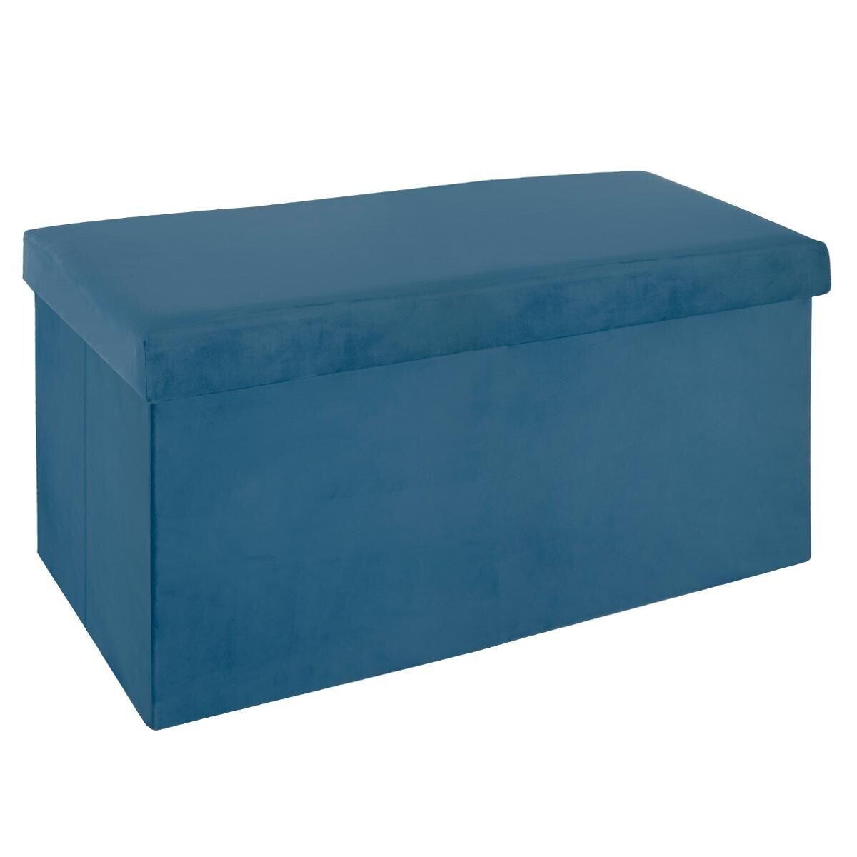 Pouf pieghevole doppio 'Tess' Velluto, blu Blu