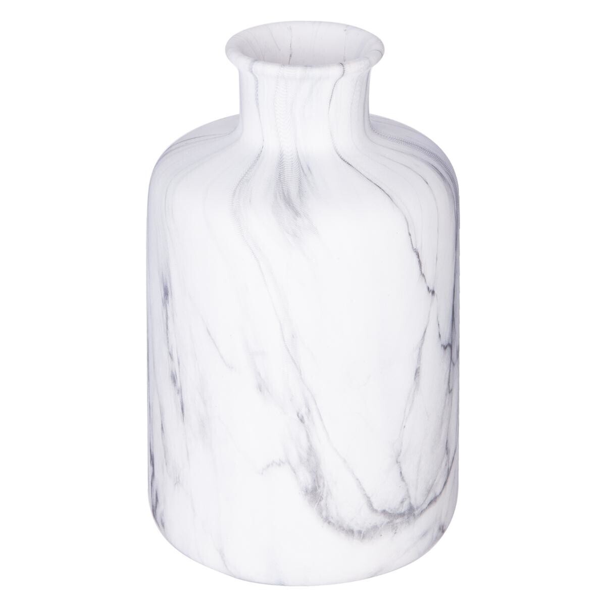 Vaso, marmo Bianco, H.18 cm Bianco
