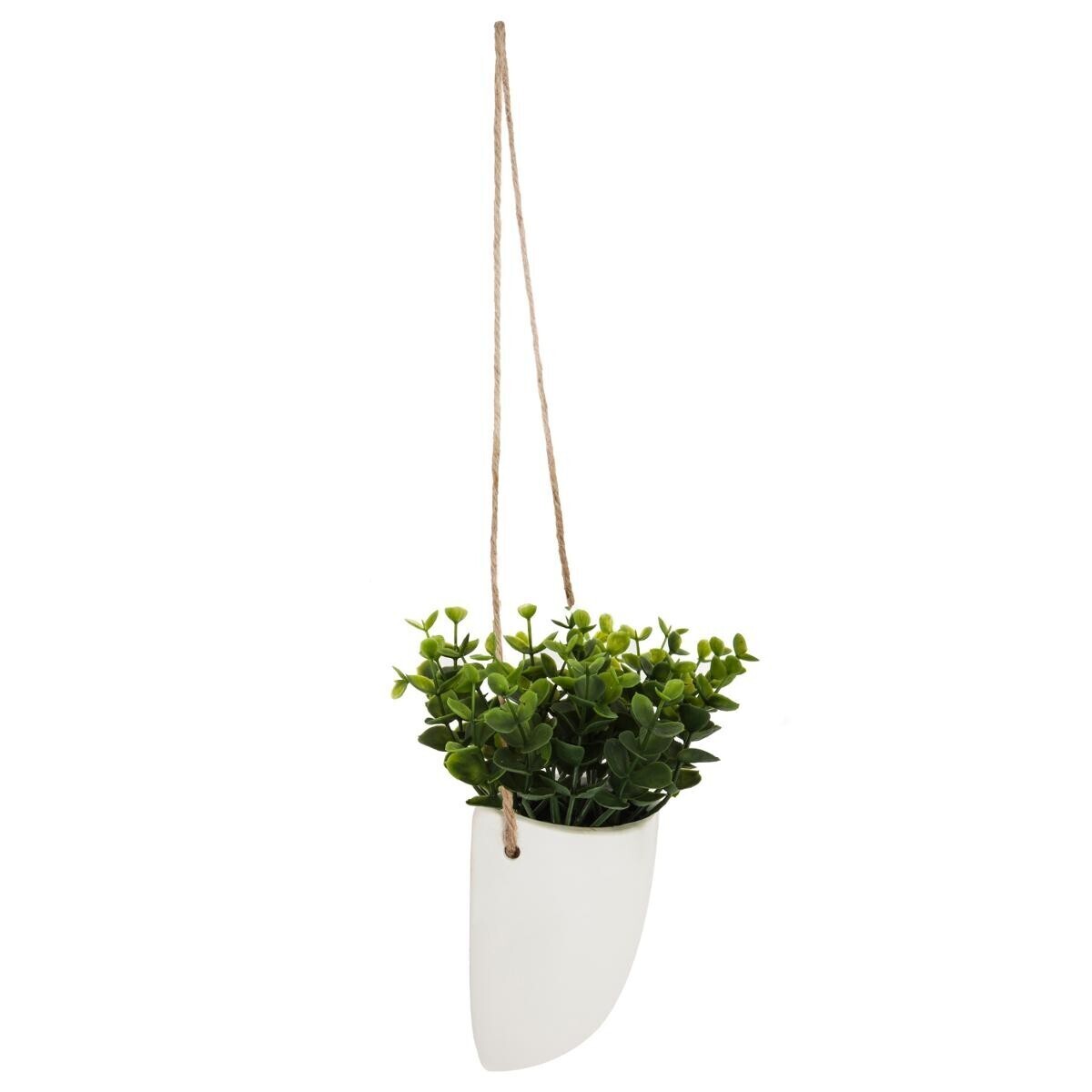 Pianta Artificiale Sospesa Vaso in ceramica, H.20 cm Modello 1