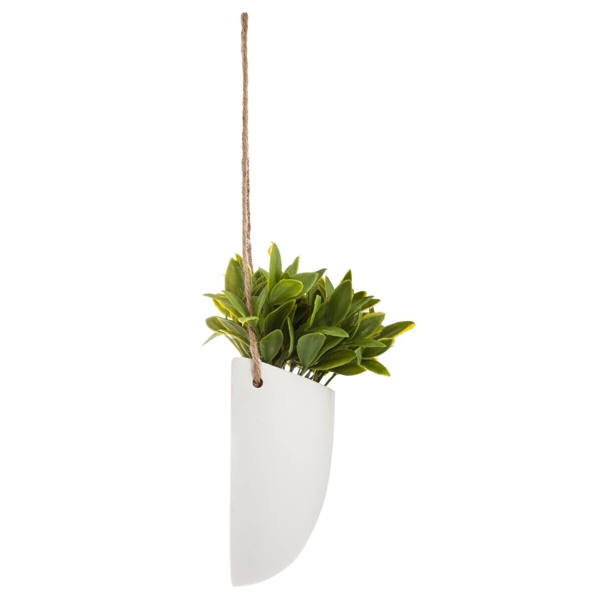 Pianta Artificiale Sospesa Vaso in ceramica, H.20 cm Modello 1