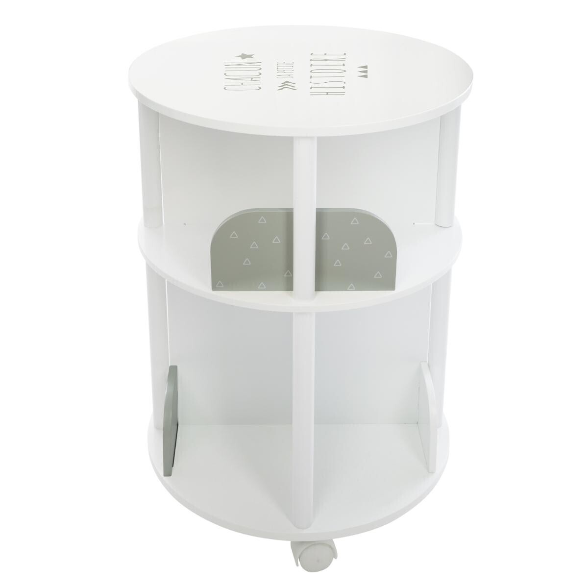 Libreria Rotonda per Bambini Grigio, H.59 cm Grigio