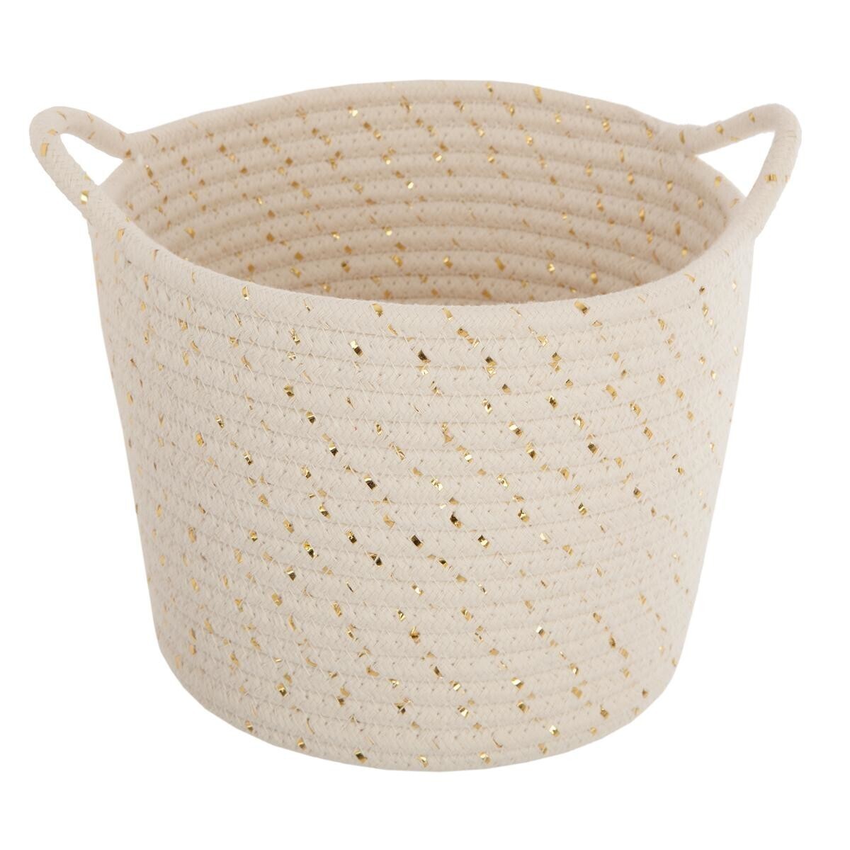 Set di 3 cestini "Lurex" Beige, D.19,5/22/24 cm Beige