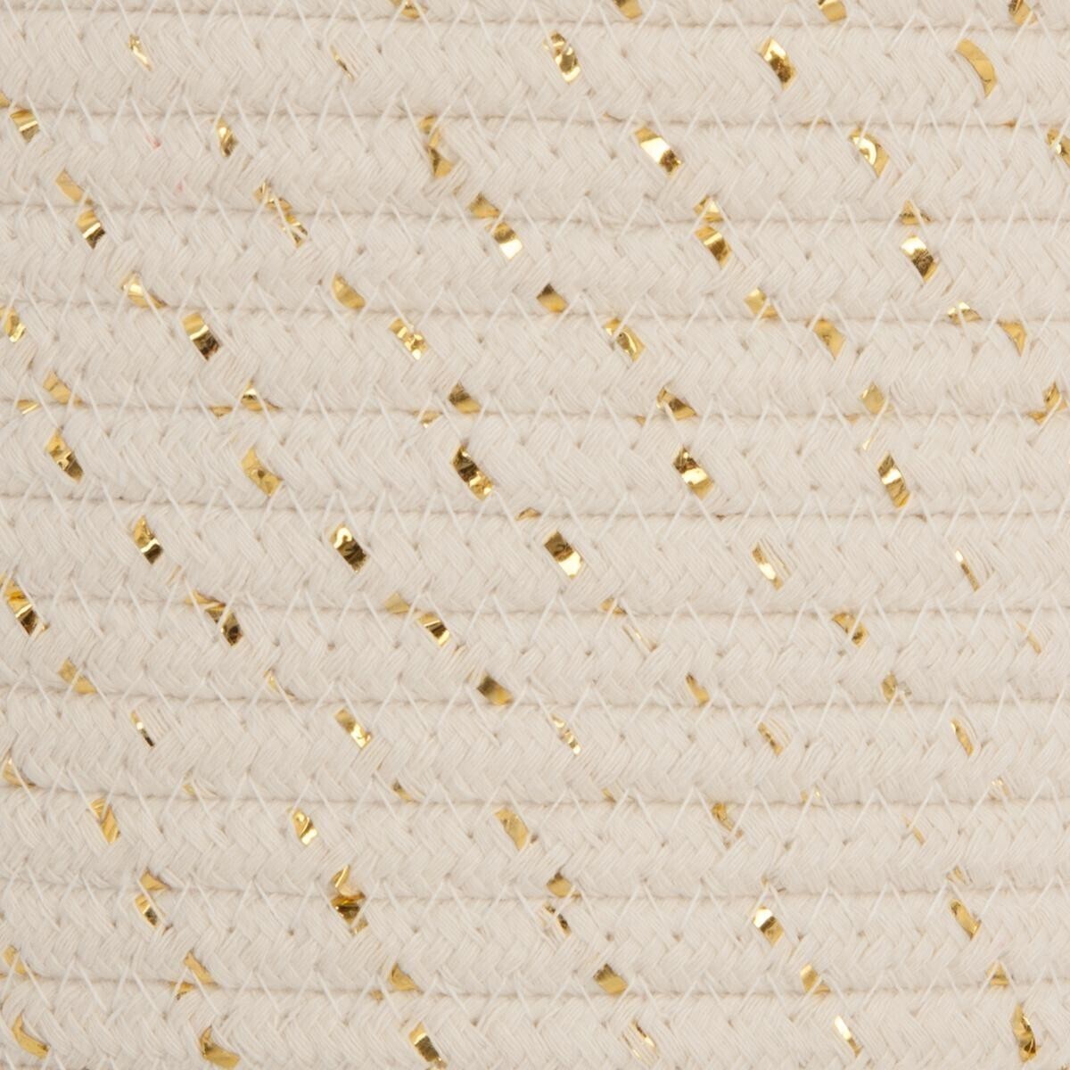 Set di 3 cestini "Lurex" Beige, D.19,5/22/24 cm Beige