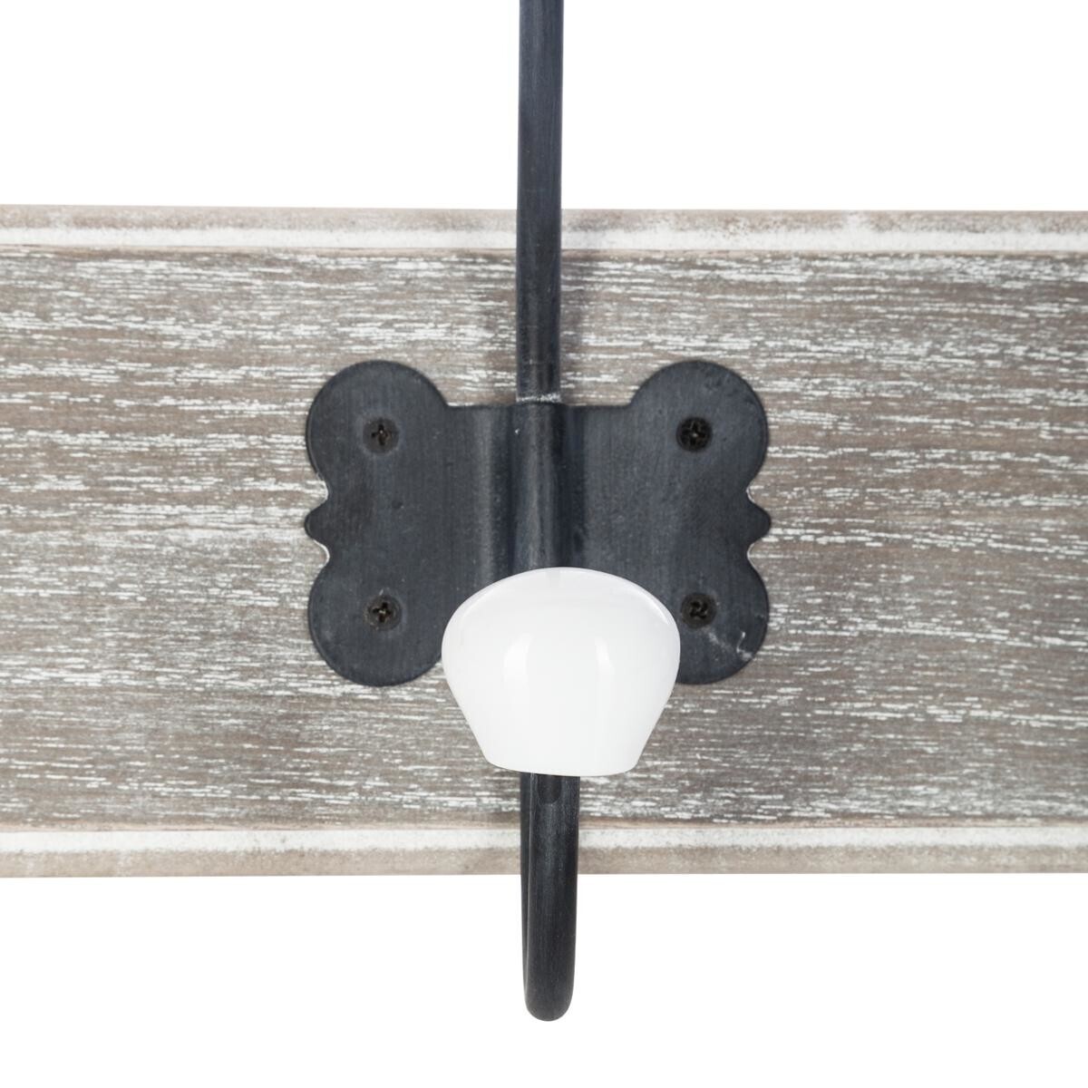 Appendiabiti "Ruben" 5 ganci Legno naturale 1