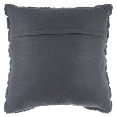 Cuscino "manoir", pelliccia sintetica grigio ardesia, 45x45 cm