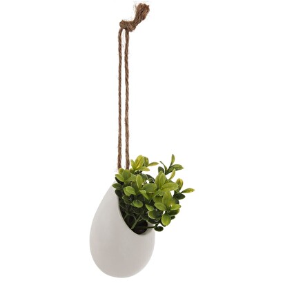 Pianta artificiale vaso in ceramica, h.11 cm