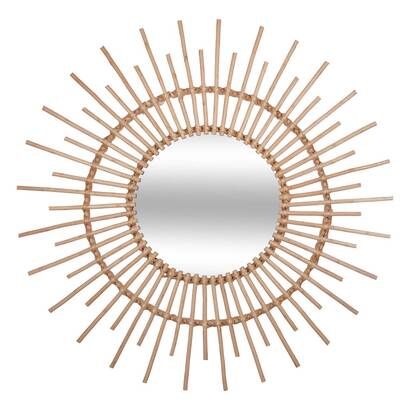 Specchio "rebecca" rattan, d.76 cm