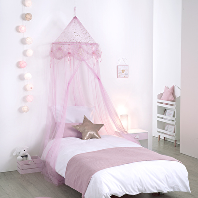 Cielo da letto per bambini "mademoiselle" rosa, 250x60 cm