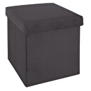 Pouf pieghevole "Tess" Velluto, Grigio Grigio