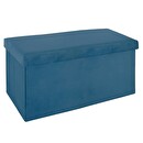 Pouf pieghevole doppio 'Tess' Velluto, blu Blu