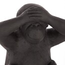 Set di 3 statuette "Scimmie Sagge" Nero, H.23 cm Nero