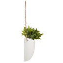 Pianta Artificiale Sospesa Vaso in ceramica, H.20 cm Modello 1